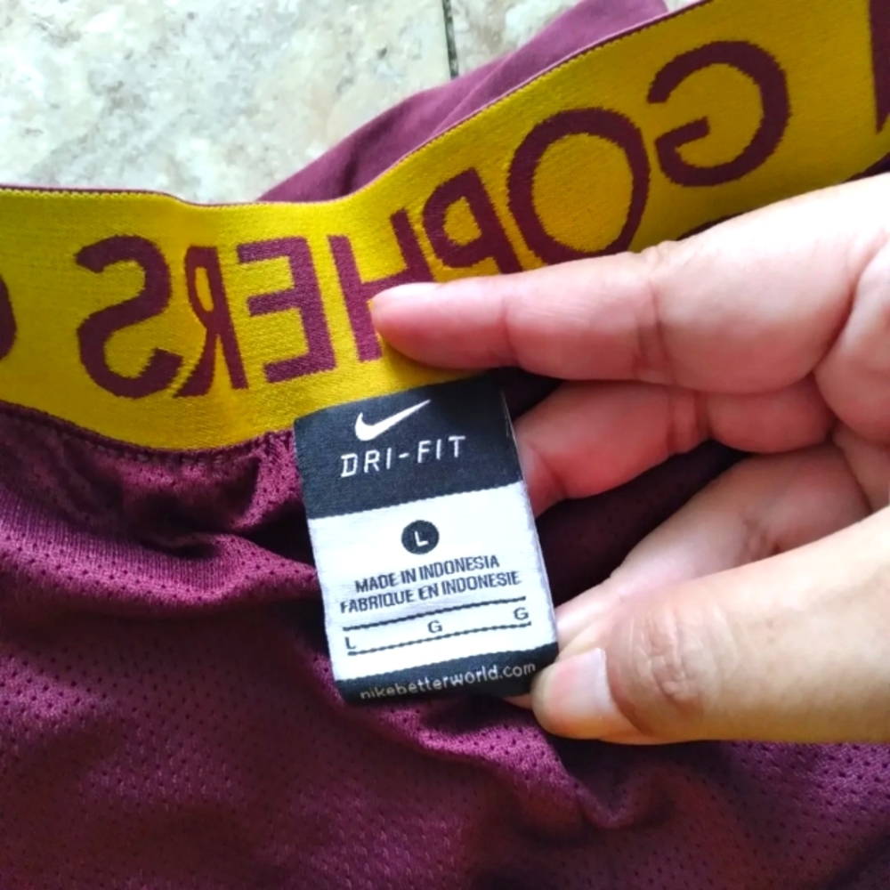 Nike University of Minnesota DriFit shorts, size Large - Picture 5 of 8